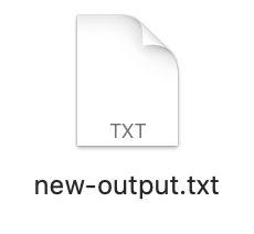 output file